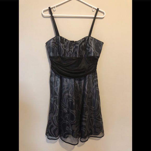Laura Petites Black/Silver/Sparkly Dress 12P - Picture 1 of 4